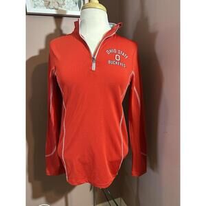 Ohio State Buckeyes 1/4 Zip Pullover Womens Large J America Brand READ